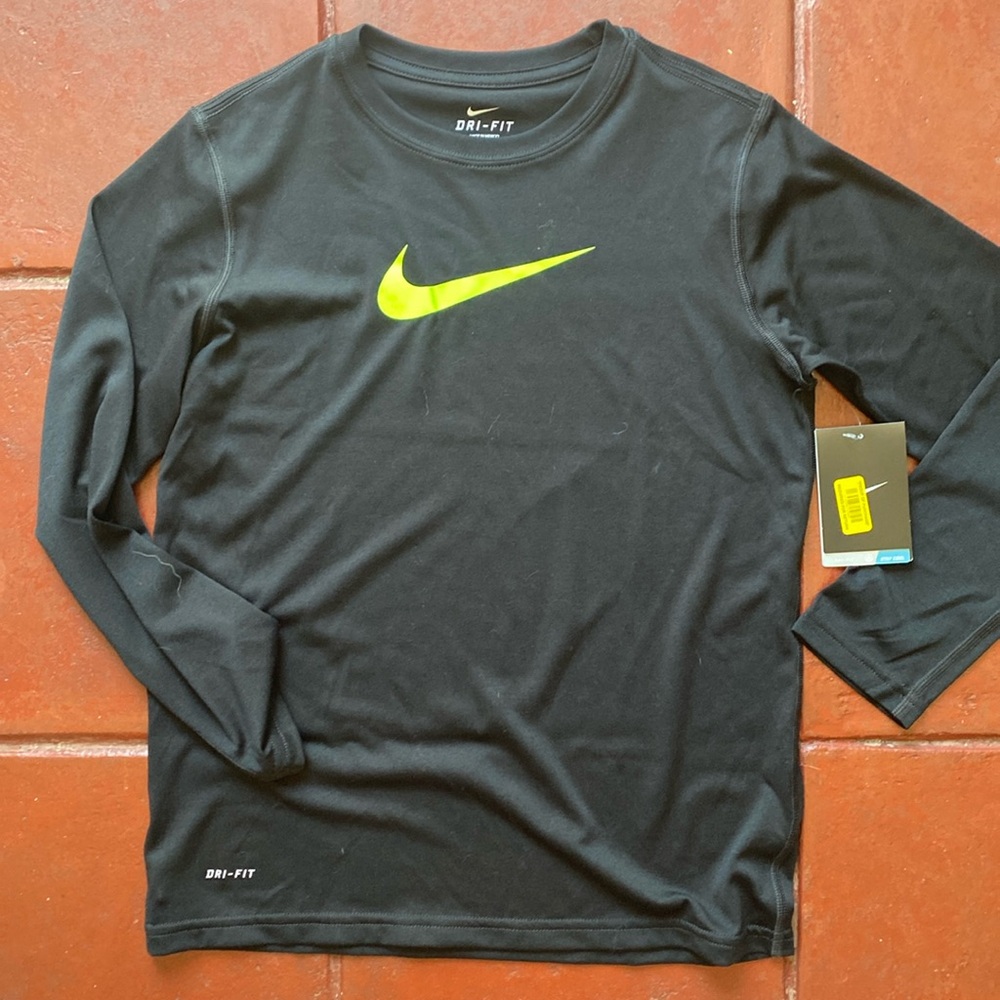 Black neon yellow Nike shirt